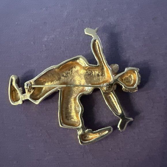 Vintage Swarovski Designer Enamel Crystal Clown Brooch - Picture 4 of 5